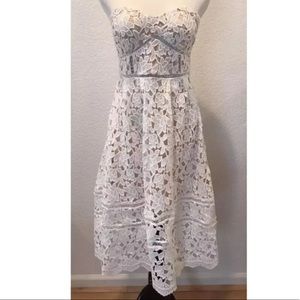 Lulus white lace overlay dress